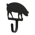 Village Wrought Iron Village Wrought Iron WH-11-S Pig Wall Hook Small - Black WH-11-S